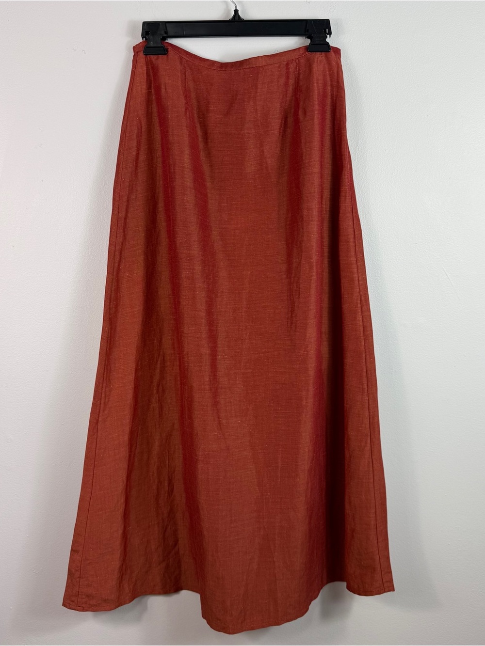 Eileen Fisher Spice Flared Skirt Womens S Linen Silk Blend Maxi Shimmer NWT